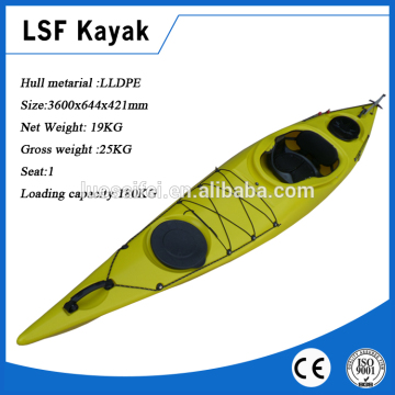 new design single sit in ocean cheap kayaks with rudder system made in China