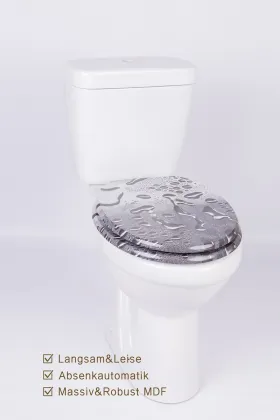 Grey Water Drop WC Deckel Abattant