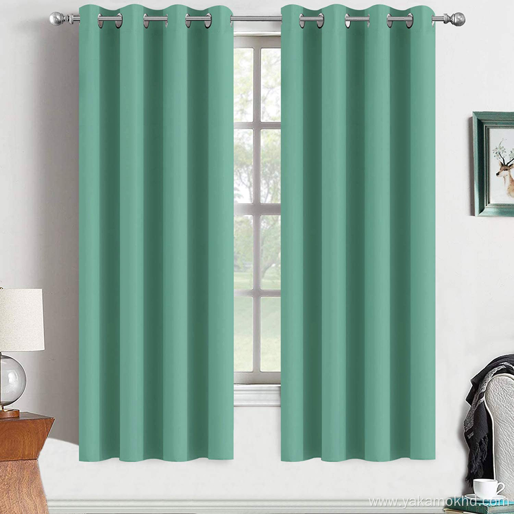 Turquoise Blackout Curtains 63 Inch Long