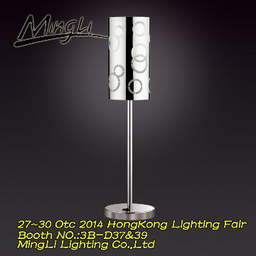 1 light stainless steel shade desk lamps