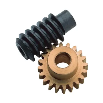 cnc machining brass gear and steel worm drive set