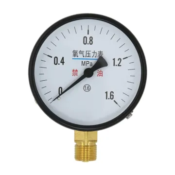 Stainless steel oxygen pressure gauge