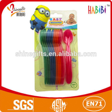 Coloridos juegos de cuchara de PP para niños pequeños