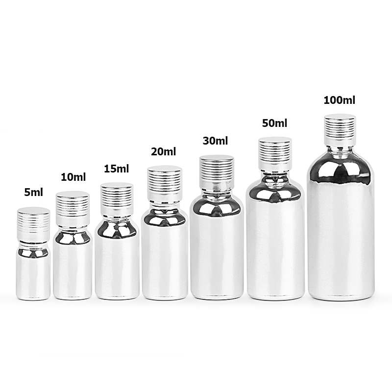 30ml Silver Glass Bottle