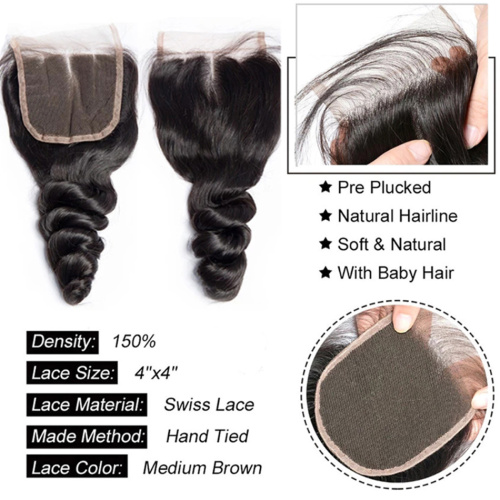 body wave human hair lace closure