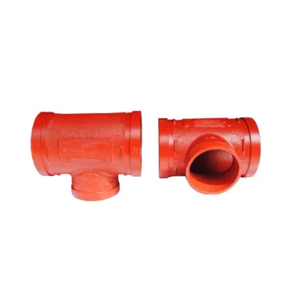 Red Color Coated Galvanized Pipe Fittings: High-Quality Trench Tees with Clamp Connections
