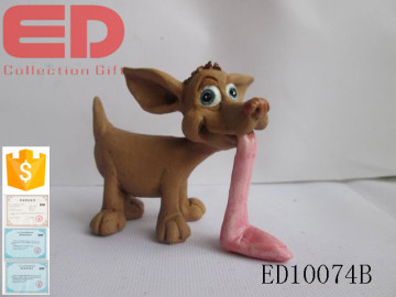 Unique home decoration mini dog figurines resin animal
