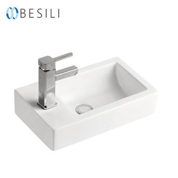 Wholesale White Ceramic Bathroom Basin Sink for Countertop