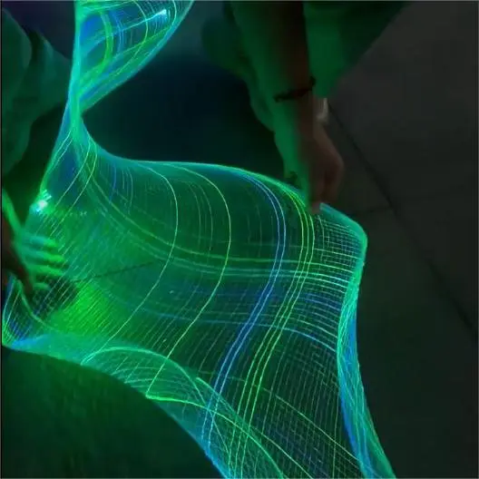 Customizable Length Waterproof LED Fiber Optic Mesh Light for Ceiling Tree Decor