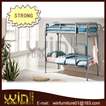 metal double decker bed with 2 drawers