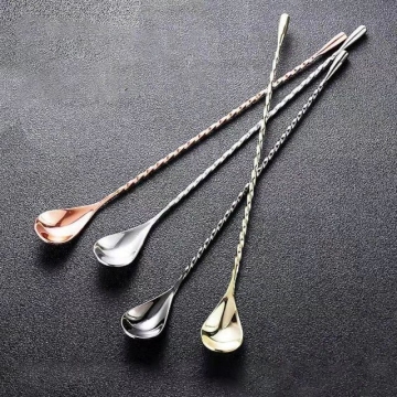 30cm Stainless Steel Wine Spoon Cocktail Stirrer Bar Spoon for Bartenders