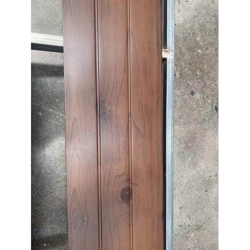 Reddish Brown Wood Grain Grooved Metal Carved Panel Exterior Wall Panel