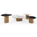 Mesa de café de madera redonda