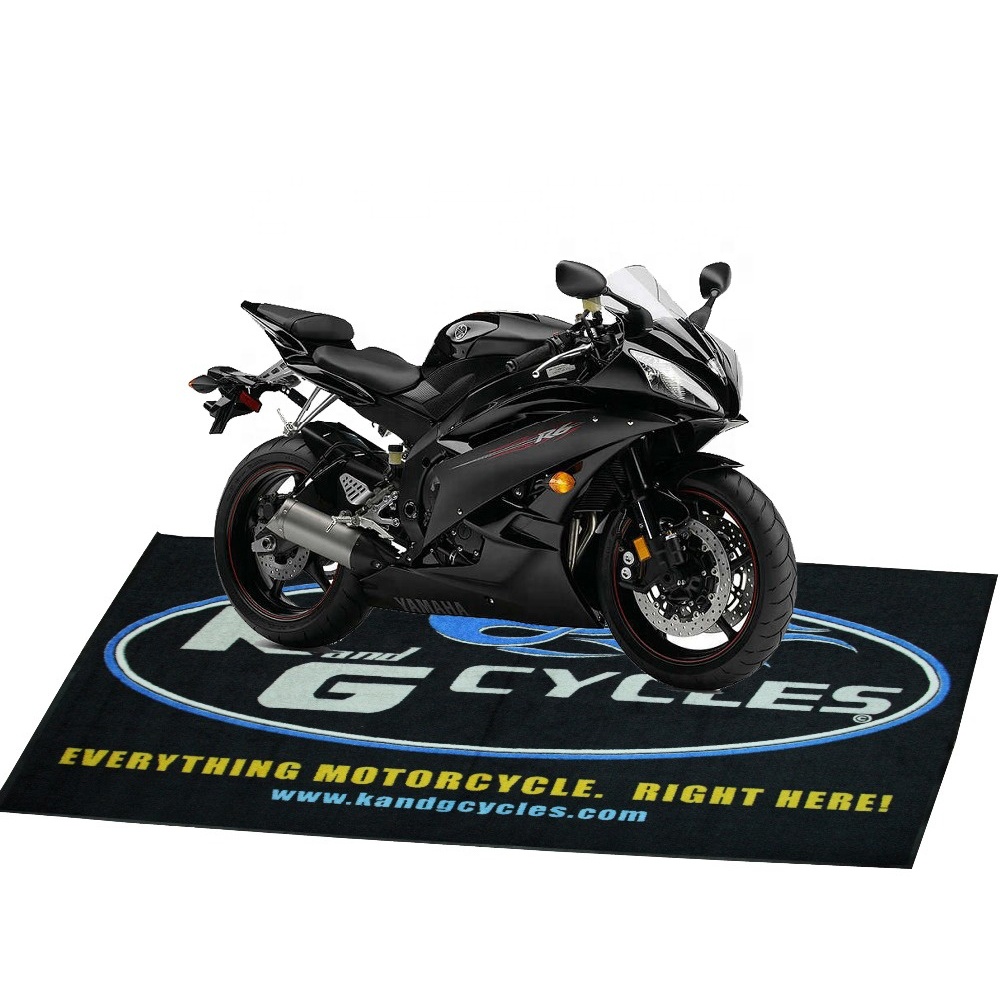 Printed Motorcycle Floor Mat Garage Mats