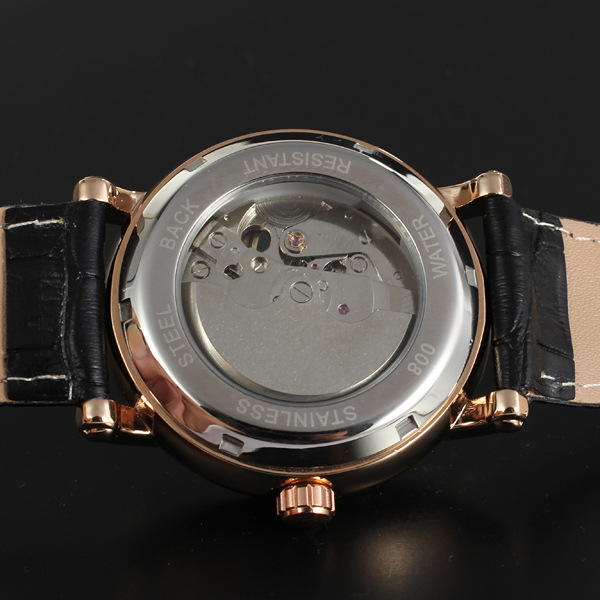 Stainless steel caseback automatic watches for male