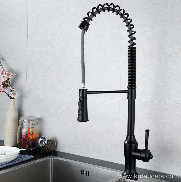 High Arc Commercial Matte Black Kitchen Faucet