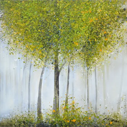 Springtime Tree Wall Art Oil Painting