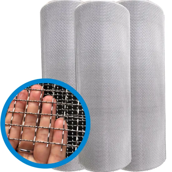 316 316L Stainless Steel Crimped Wire Mesh - 3x3 Mesh Size