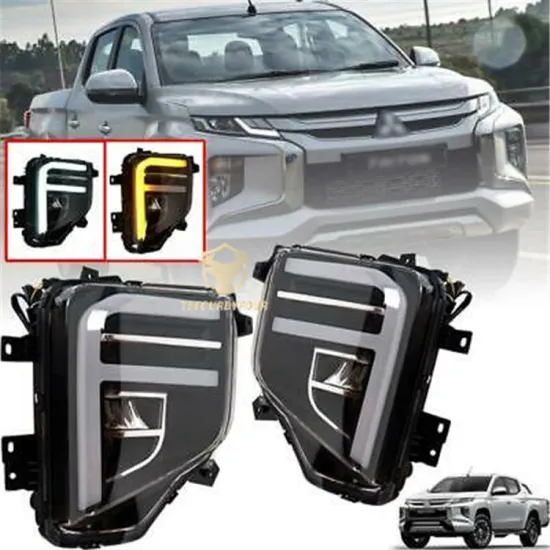 2019 Modified LED Car Daylight with Turn Signal Light for Triton L200 Auto DRL Lights
