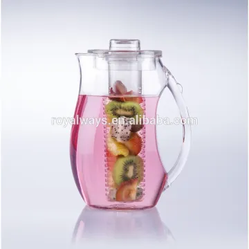 Wholesale Best Quality BPA Free Iced Plastic Iced Lemon infusion pitcher