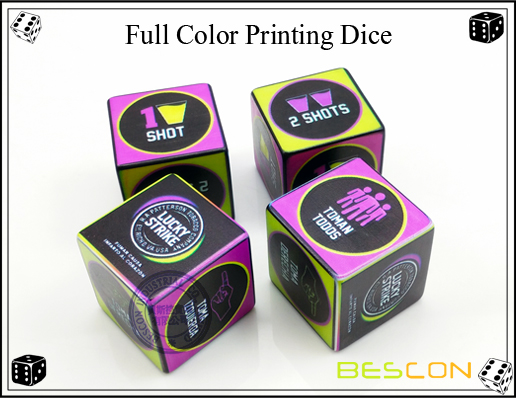 Hohe Qualität benutzerdefinierte CMYK Full Color Printing Dice