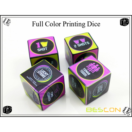 High Quality Custom CMYK Full Color Printing Dice