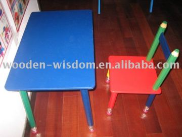 wooden desk set, wooden table set
