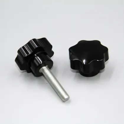 Seven Star Black Phenolic Resin Brass Thread Clamp Handwheel Knob