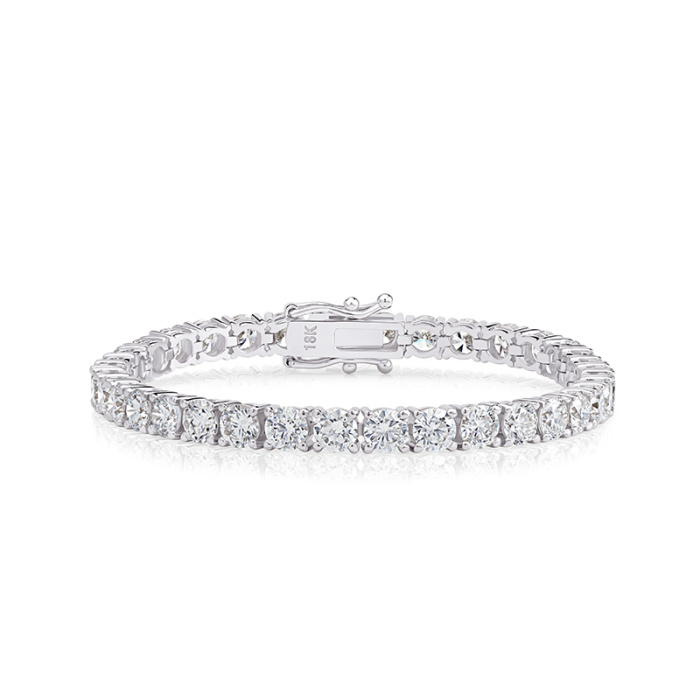 FLB-013 10,6 ct στρογγυλό βραχιόλι τένις εργαστηρίου με διαμάντι με συνδέσμους καλαθιού και κούμπωμα κουτιού
