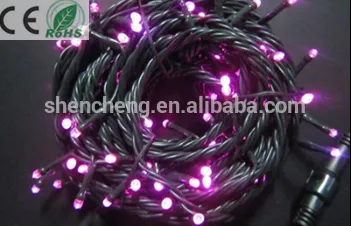 100 LED steady purple string christmas led lights