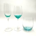 high quality goblet stemless wine glass with bubble