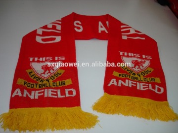 Football scarf/fan scarf/ knitted scarf/ customize scarf
