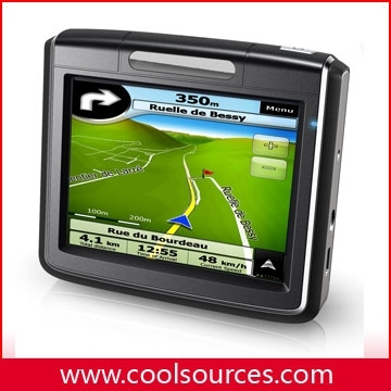 GPS navigation with MP4 / MP3 Player (3.5" TFT LCD)