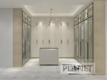 Elegant design modern white wardrobes walk in closet