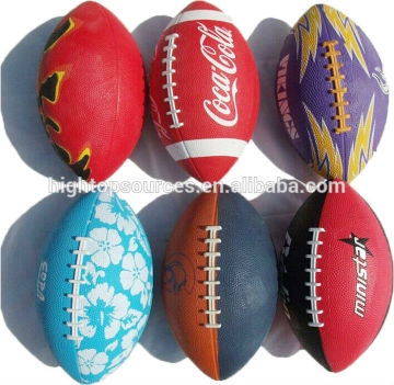 Custom rubber Rugby ball Cheap American football mini colorful Promotional ball