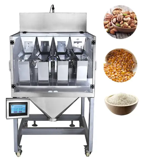 Four Head Linear Weigher for Nut Rice Seed