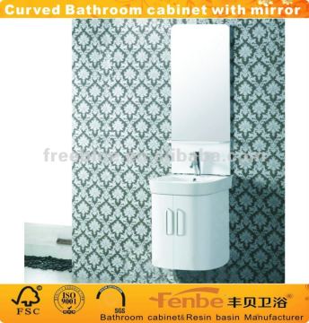 Classic PVC bathroom vanity with mirror cabinet