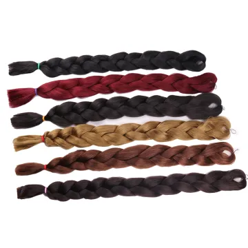 Box Color 82'' Synthetic Private Label Braid Attachment Hair Braiding Extensions Yaki