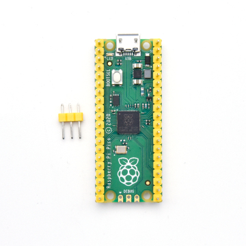 Raspberry pi pico với tiêu đề pin hàn hướng lên
