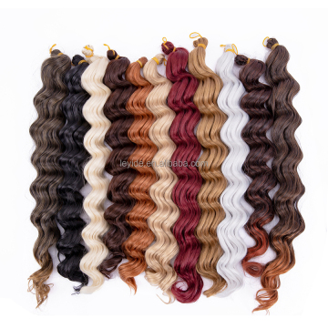 AliLeader Wholesale Price Ombre Color Freetress Deep Water Wave Synthetic Afro Twist Braiding Hair Extension Crochet Bulk Hair