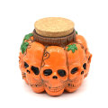 Skull Pumpkin Head Hand Painted Smoking Jar