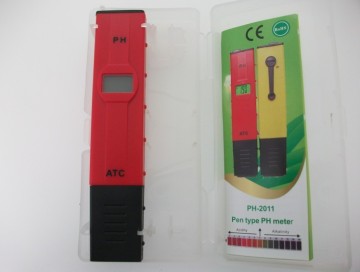 pH2011 Pen Type pH Meter, Water Basec Paint Material pH Value Testing