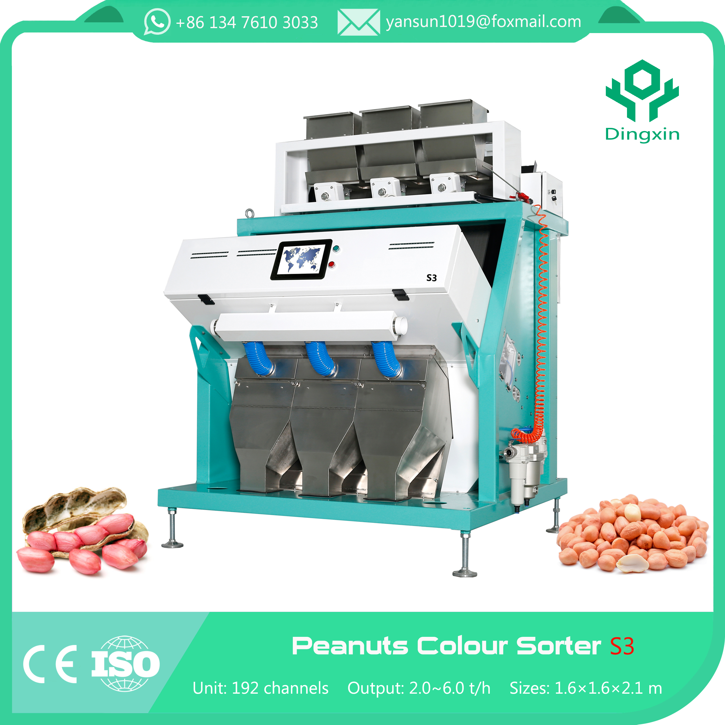 Peanut Groundnut Color Selector Colour Sorter Sorting Machine, High ...