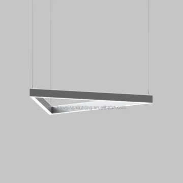 Modern Nordic Style 32\" Trilateral Ring Pendant Lamp with Acrylic LED Chandeliers