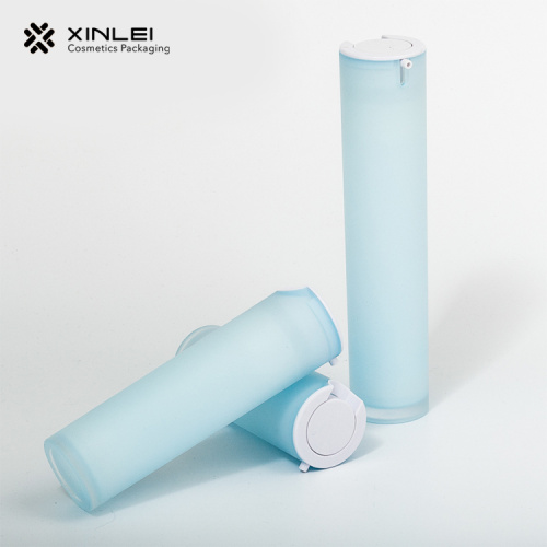 15ml Sky Blue Round Acrylic Cosmetics Vakuumflaska