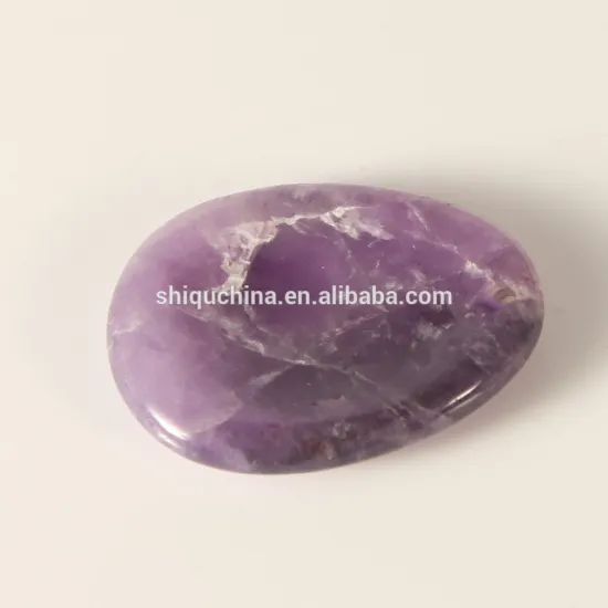 handmade amethyst thumb stone