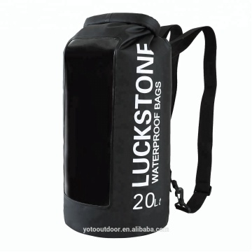 Custom Brand High Quality PVC Tarpaulin Waterproof Dry Bag Backpack - 20L for Outdoor Activities