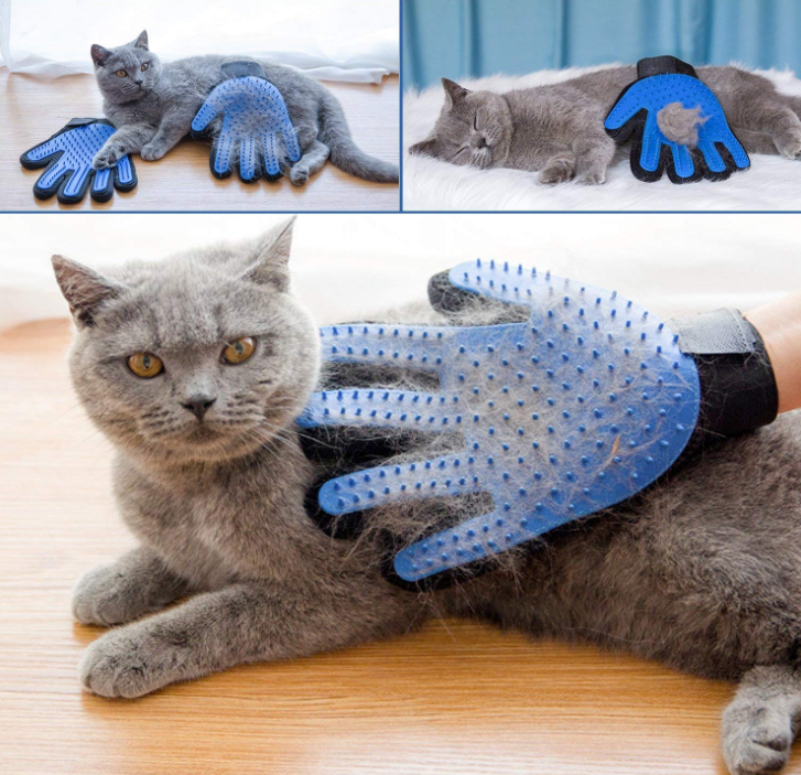 2 Gentle Pet Grooming Gloves