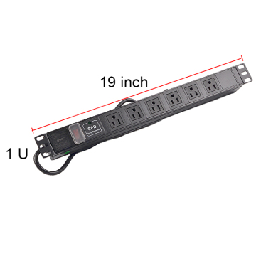 OEM 6 Way PDU Vertical USA Power Distribution Unit with American Socket for Server Rack Mount