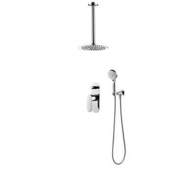 Chrome Three Piece Shower Faucet With Shower Head